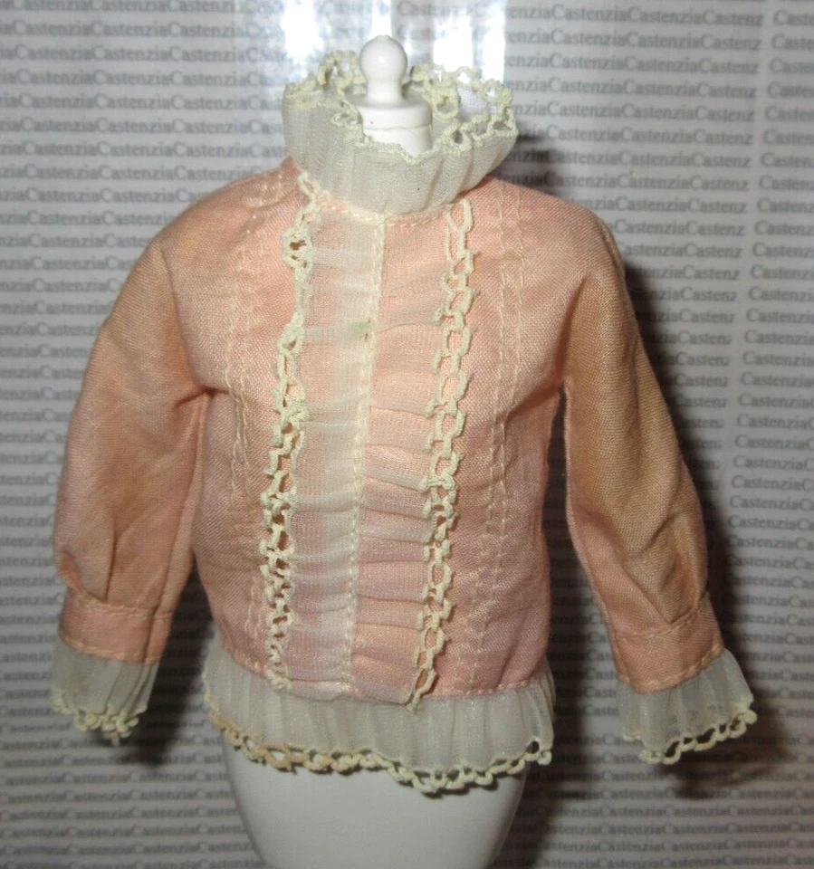 TOP TAMMY IDEAL 1962 FASHION PINK COTTON BLOUSE CHIFFON TRIM #9152-0 RING-A-DING - Image 1 of 4