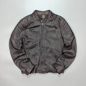 GIPSY by MAURITIUS VTG Leather Men's Biker Motorcycle Leather Jacket Size S/XS - Picture 1 of 12