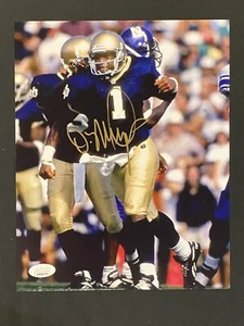 Derrick Mayes Notre Dame Fighting Irish Packers signiertes Auto 8 x 10 Foto JSA - Bild 1 von 5