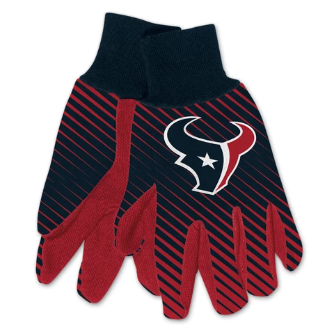 NEW Football Houston Texans Protective Utility Gripped Gloves Licensed Cover