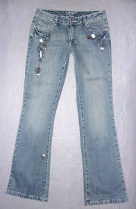 Juniors J.Star flare blue jeans with bling size 7/8 - Picture 1 of 4
