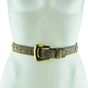 BELT 9426 Gold Embellished Lace Women's Size ML Fits Waist 31"- 35" Vintage - Picture 1 of 8