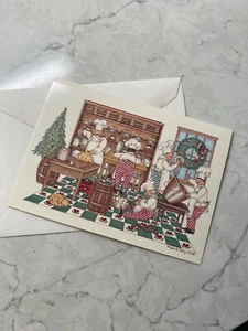 Vintage Family Chefs In Kitchen Line You're Invited Christmas Invitation Card - Picture 1 of 6
