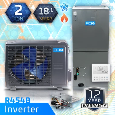 Inversor de bomba de calor central ACiQ de 2 toneladas sistema dividido por conductos de CA, EHPD 18.1 SEER2 Foto 1 de 4
