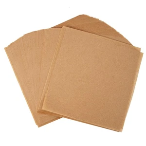 200 piezas de papel para hamburguesas de 6 x 6" cuadrados de papel pergamino sin blanquear antiadherente - Imagen 1 de 7