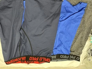 3 Silkworld Men Compression Sports Tight Shorts Fitness Running Leggings Undies - Picture 1 of 4