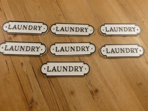 7 letreros de LAVANDERÍA DE HIERRO FUNDIDO estilo hierro fundido **MANCHAS DE PINTURA** reventa mercado de pulgas - Imagen 1 de 11