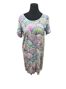 Lilly Pulitzer Tropical Shell Shift Dress Womens Size XL Purple Blue - Picture 1 of 2