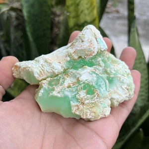 Mineral Crisoprasa Indonesia - Material Crisoprasa Áspera Buen Color 240 Grm - Imagen 1 de 5