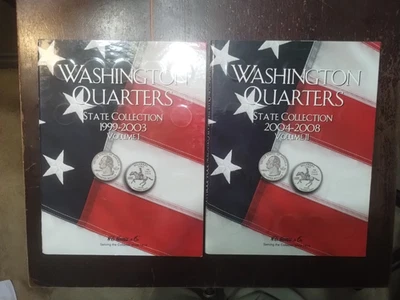 1999 2008 FOLDERS FIFTY STATE COMMEMORATIVE QUARTERS STATEHOOD SET $25 HARRIS L1 - Image 1 of 4