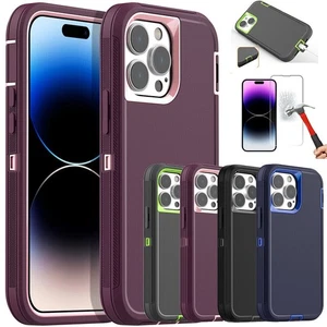 For iPhone 11 12 13 14 15 16 Pro Max Shockproof Rugged Heavy Duty Case Cover - Photo 1 sur 53