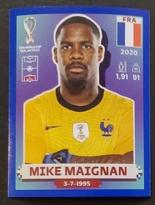 Panini FIFA WORLD CUP Qatar2022 #FRA4 Mike Maignan FRANCIA bordo blu quasi nuovo/MT - Foto 1 di 2