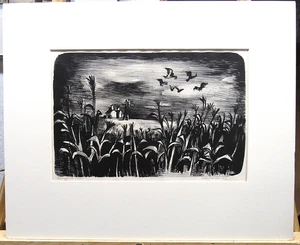 Dong Kingman seltene 1940 WPA-Ära Litho "Cornfield" aufgelistet kalifornischer Stil Künstler - Bild 1 von 8