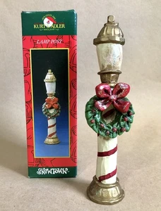 Kurt S. Adler Snowtown Christmas Village LAMP POST in Original Box EXCELLENT! - Picture 1 of 11