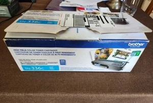Neu Original BROTHER TN-336C CYAN TONER - NEUER UNBENUTZTER TONER - Bild 1 von 2