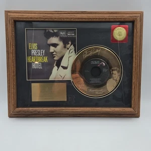 Elvis Presley 24k Gold Plated Heartbreak Hotel Framed Record 1326 Of 5000 Ltd Ed - Picture 1 of 5