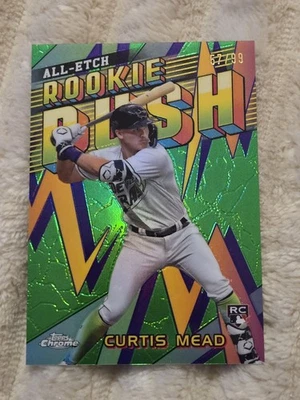 2024 Topps Chrome All-Etch Rookie Rush Curtis Mead Green Refractor #'d 57/99 Rc - Image 1 of 2