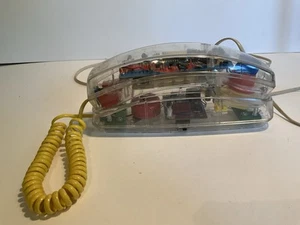 CONAIR TOUCHTONE CLEAR COLORFUL PHONE-RETRO MODEL SW205, PREOWNED-1990'S - Picture 1 of 12