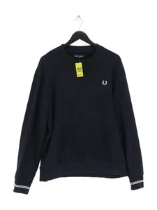 Fred Perry Men's Hoodie XL Blue Cotton with Elastane, Polyester Pullover - Picture 1 of 7
