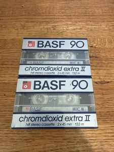 Lot Of 2 BASF CR-E-II 90 Chromdioxid Extra II 90 min Blank HiFi Cassette NEW - Picture 1 of 8