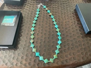 🪻 24" JAY KING BLUE TURQUOISE DIAMOND CUT NECKLACE. 🪻 - Picture 1 of 5