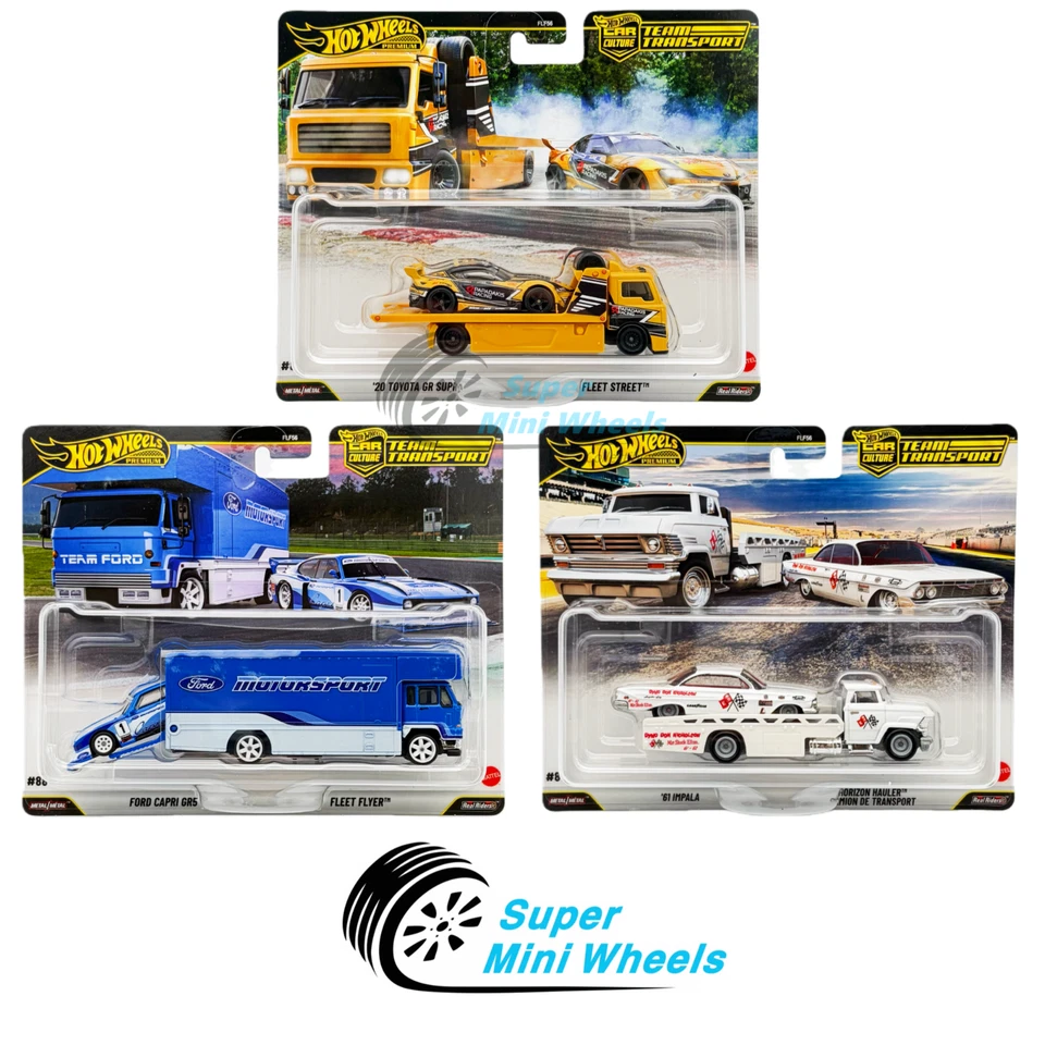 Juego de 3 autos surtidos Hot Wheels 1:64 Team Transport 2025 J - FLF56-957J Foto 1 de 2
