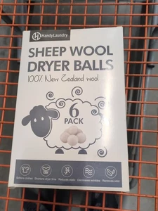 NEW Reusable Dryer Balls Laundry 100% New Zealand Wool Set of 4 Eco Friendly - Picture 1 of 2