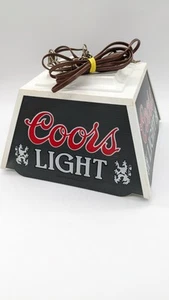 Rare Vintage Coors Light Beer Hanging Bar Poker Pool Table Light - 1985 - Picture 1 of 22