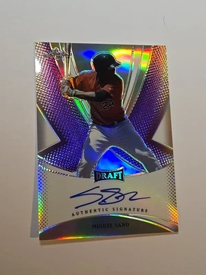 2013 Leaf Metal Draft Prismatic Purple #BAMS1 Miguel Sano #25/50 - Image 1 of 2