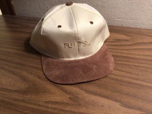 Cappello camionista Fujitsu vintage anni 80 bianco e marrone taglia unica - Foto 1 di 7