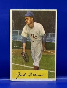 1954 Bowman #204 Jackie Collum Cincinnati Redlegs Vintage Baseball Papierverlust Rücken - Bild 1 von 2