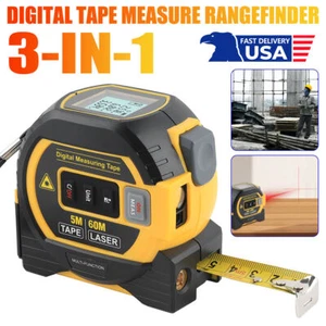 40M LCD Laser Tape Measure Rangefinder Ruler Laser Distance Meter Measuring Tool - Picture 1 of 16