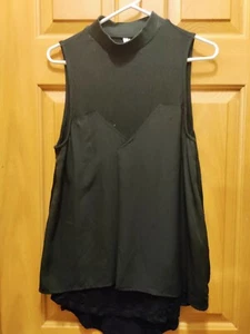 Women's Tank Top Med Mittoshop Black High Neck - Picture 1 of 3