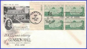 USA4 #1108 U/A ARTCRAFT FDC PB4  Gunston Hall - Picture 1 of 1