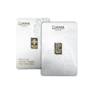 DAMA Gold 2.5 gram pure Gold Bar pre-columbian Eagle Design Colombian Gold - Picture 1 of 12