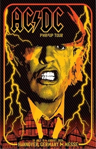 AC/DC 2024 Hanover Germany Concert Poster 11 X 17 Framed - Picture 1 of 2