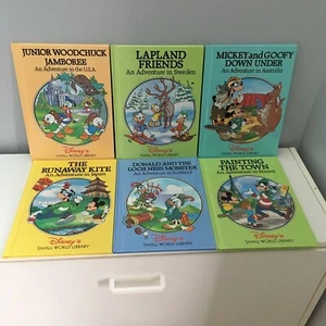 Lot of 6 Vintage HC Disney Small World Library Grolier Books Excellent Condition - Bild 1 von 8