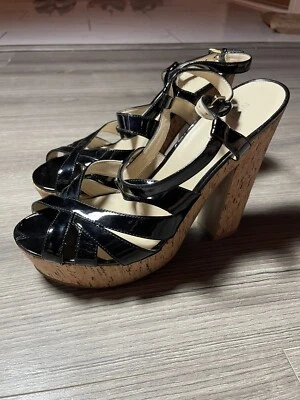 Sandalias de tacón alto Nine West Addagirlo con plataforma para mujer talla 8M bloque de corcho Foto 1 de 4