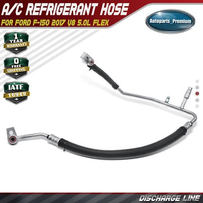 Línea de manguera de descarga de refrigerante de aire acondicionado para Ford F-150 2017 V8 5,0 L alta presión Foto 1 de 4