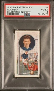 1930 DIXIE DEAN J.A. PATTREIOUEX CELEBRITIES IN SPORT #1 (PSA 4) - Picture 1 of 2
