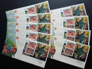 1998 Singapore Zodiac Tiger Year Israel Stamp Exhibition Souvenir Covers FDC - Picture 1 of 6