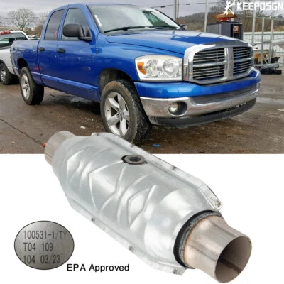 For Dodge RAM 1500 2500 3.7L 4.7L 1 PCS 2.5" Catalytic Converter +  Heat Shield Foto 1 de 4