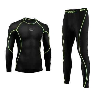 Mens Boys Body Armour Compression Baselayers Thermal Shirt Top Leggings Skin Set - Image 1 of 4