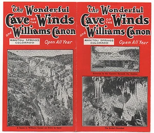20er Jahre Broschüre aus der Höhle der Winde in Manitou Springs CO - Bild 1 von 2