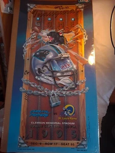 Inaugural game panthers St Louis Rams 1995 POSTER oversize ticket New RARE w coa - Picture 1 of 10
