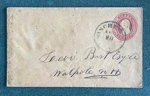 Cubierta de la década de 1850 con matasellos Winchester Virginia - Imagen 1 de 3