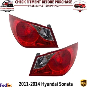 Tail Light Outer/Body Mounted Halogen Left & Right For 2011-14 Hyundai Sonata - Picture 1 of 9