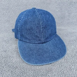 Jeansmütze Baseball Cap Erwachsene OSFM Strapback Dad Cap blau Baumwolle - Bild 1 von 17