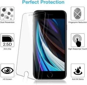 Protection d'écran en verre trempé ultra clair pour iPhone SE 2020/iPhone 8/7/6/6S - Photo 1 sur 7