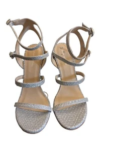 Stuart Weitzman Dazzle Gladiator 100 Sandal In Silver Strappy Stileto Size 9 - Picture 1 of 6